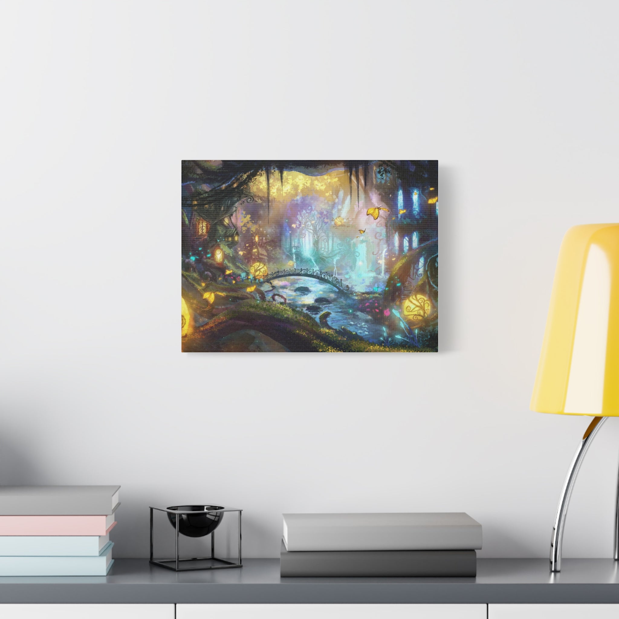 Enchanted Forest Nightscape Canvas – Matte Stretched Wall Art