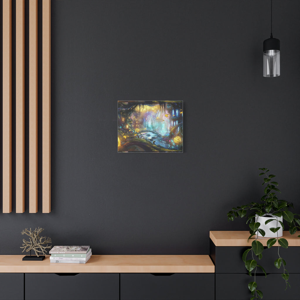 Enchanted Forest Nightscape Canvas – Matte Stretched Wall Art