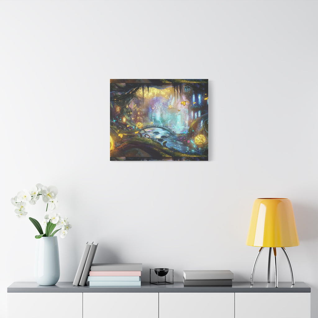 Enchanted Forest Nightscape Canvas – Matte Stretched Wall Art