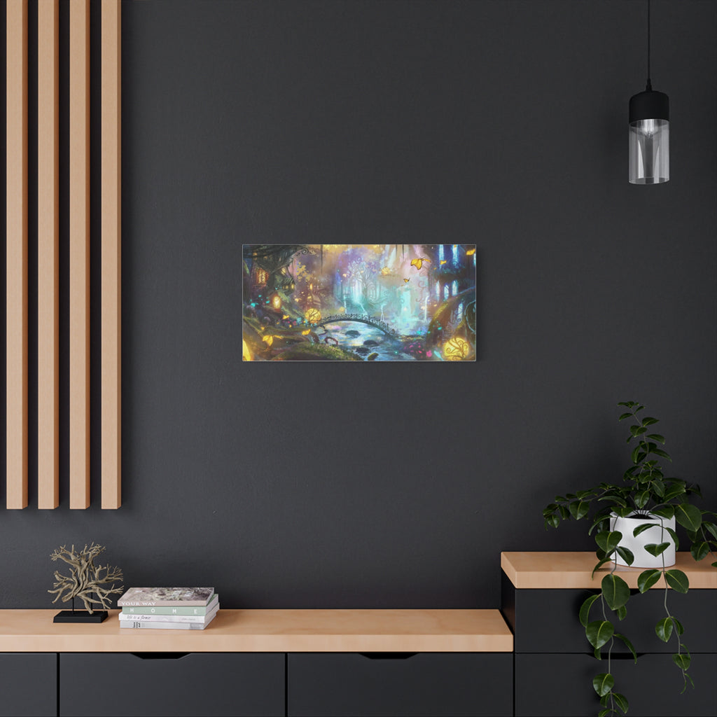 Enchanted Forest Nightscape Canvas – Matte Stretched Wall Art