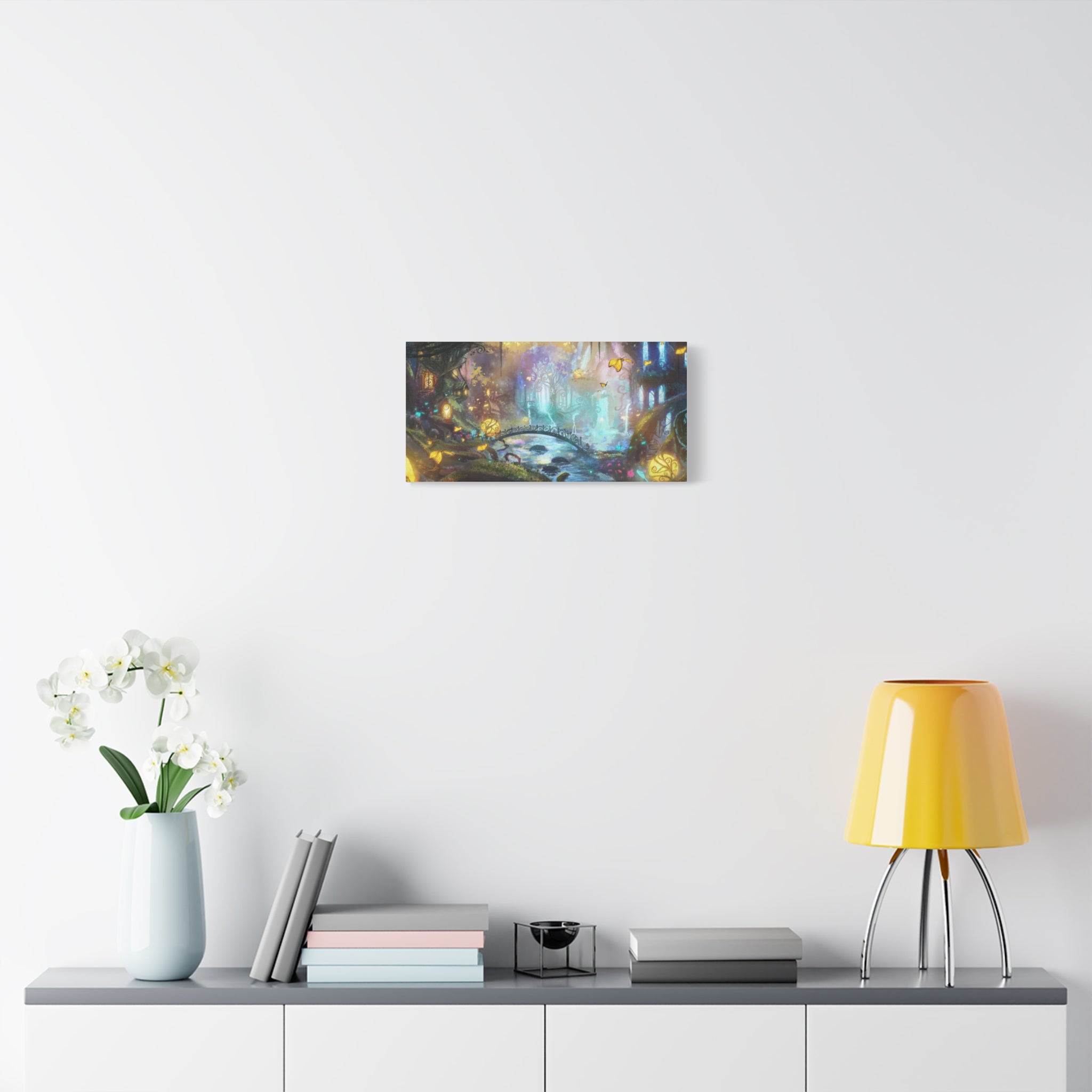 Enchanted Forest Nightscape Canvas – Matte Stretched Wall Art