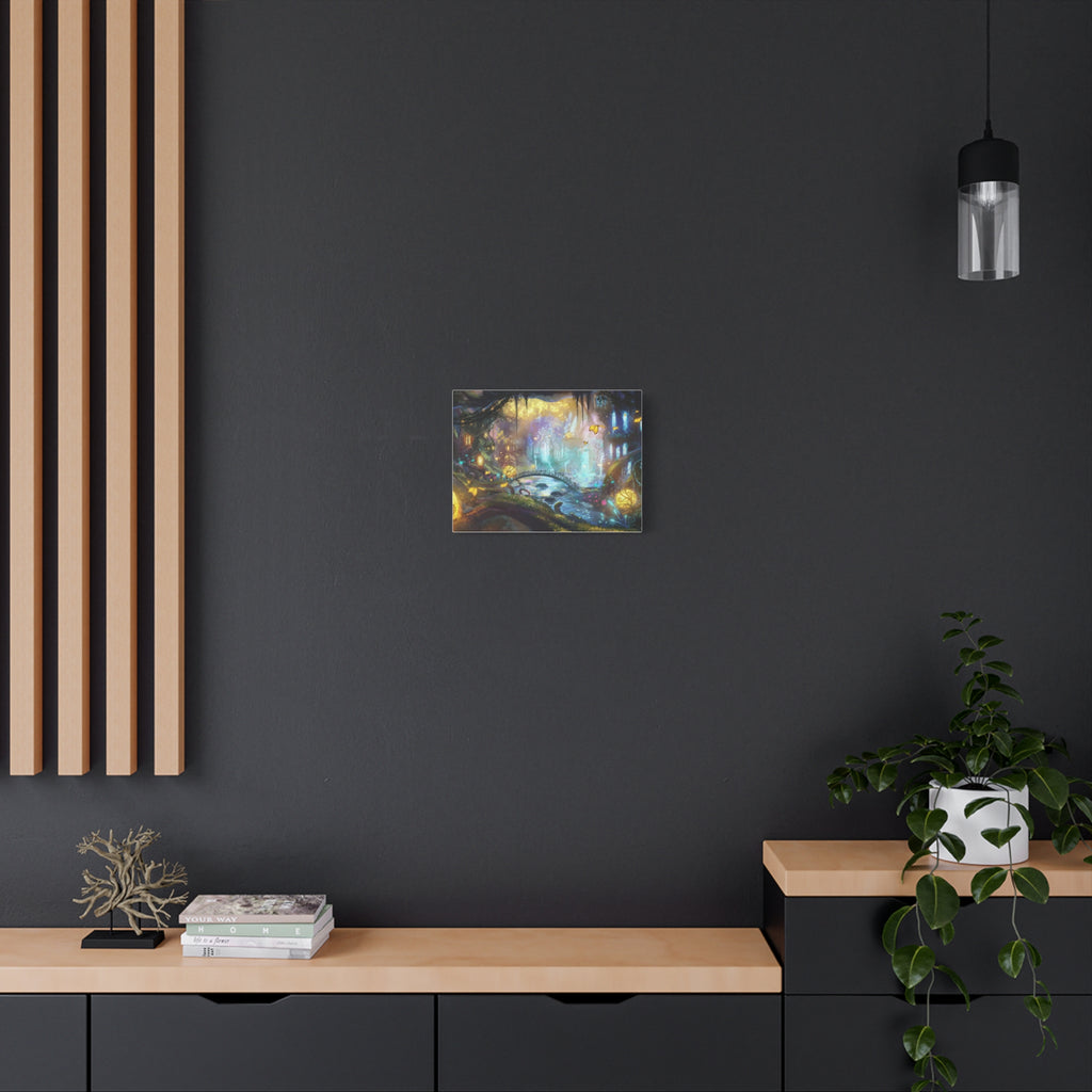 Enchanted Forest Nightscape Canvas – Matte Stretched Wall Art