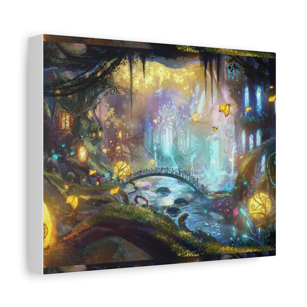Enchanted Forest Nightscape Canvas – Matte Stretched Wall Art