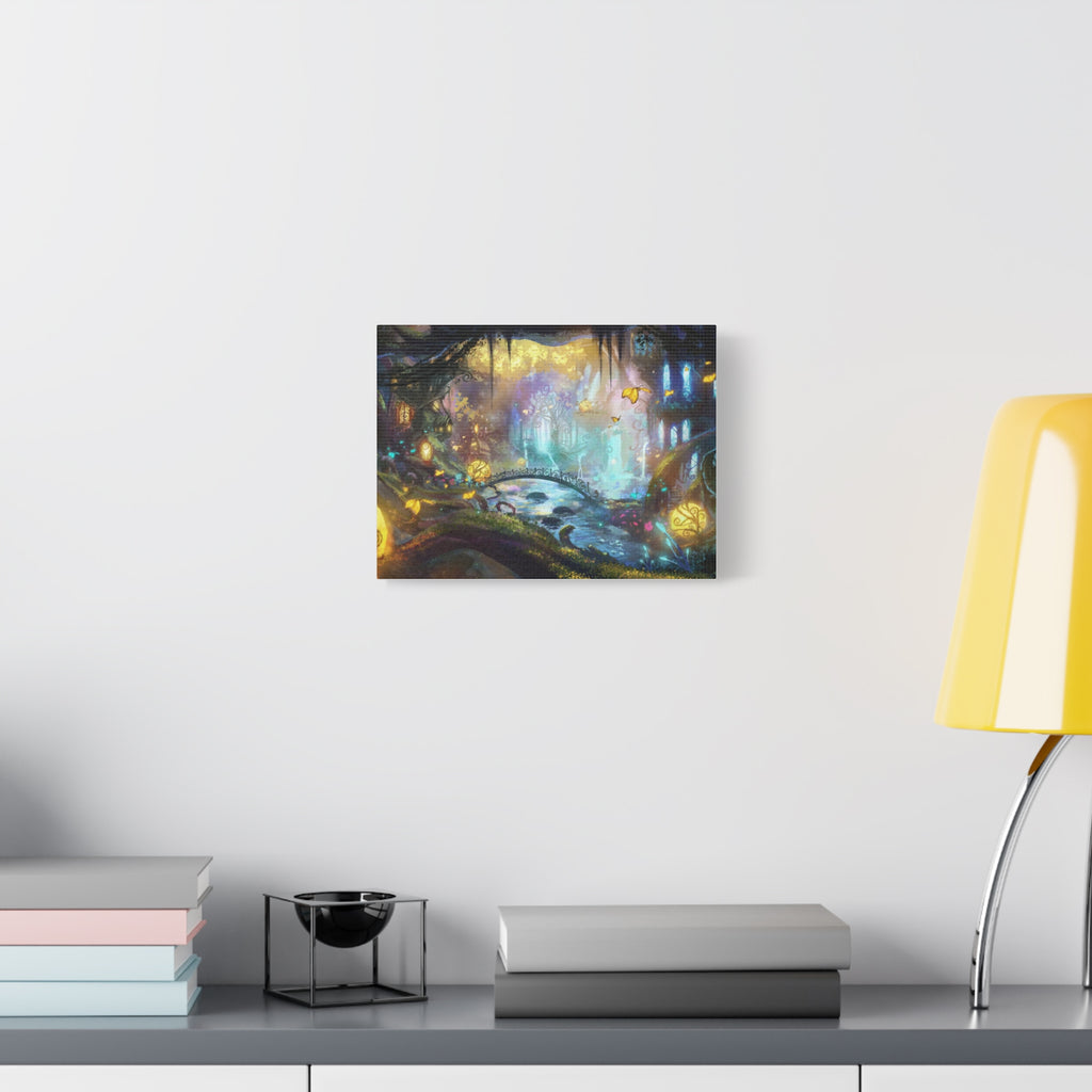 Enchanted Forest Nightscape Canvas – Matte Stretched Wall Art