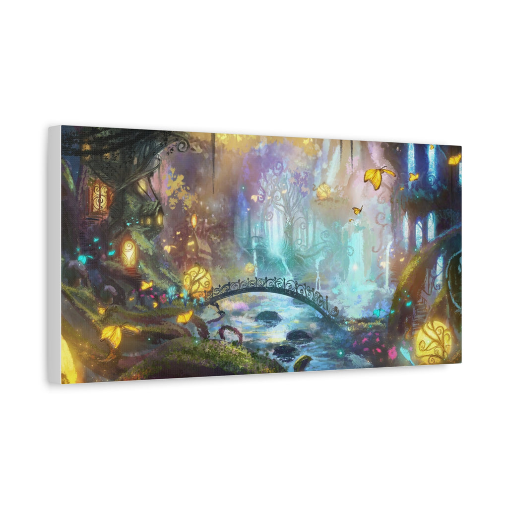 Enchanted Forest Nightscape Canvas – Matte Stretched Wall Art