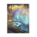 Enchanted Forest Velveteen Plush Blanket — Dreamy Fairy Bridge Design