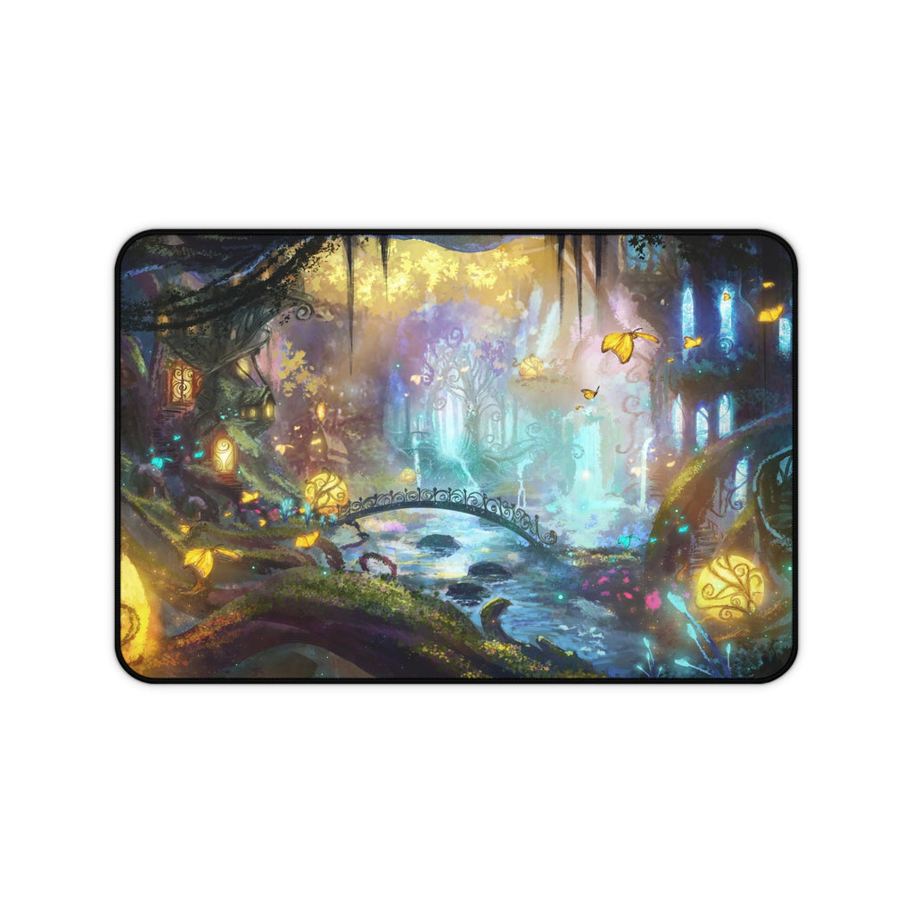 Fantasy Forest Desk Mat — Enchanted Nightscape Mouse Pad