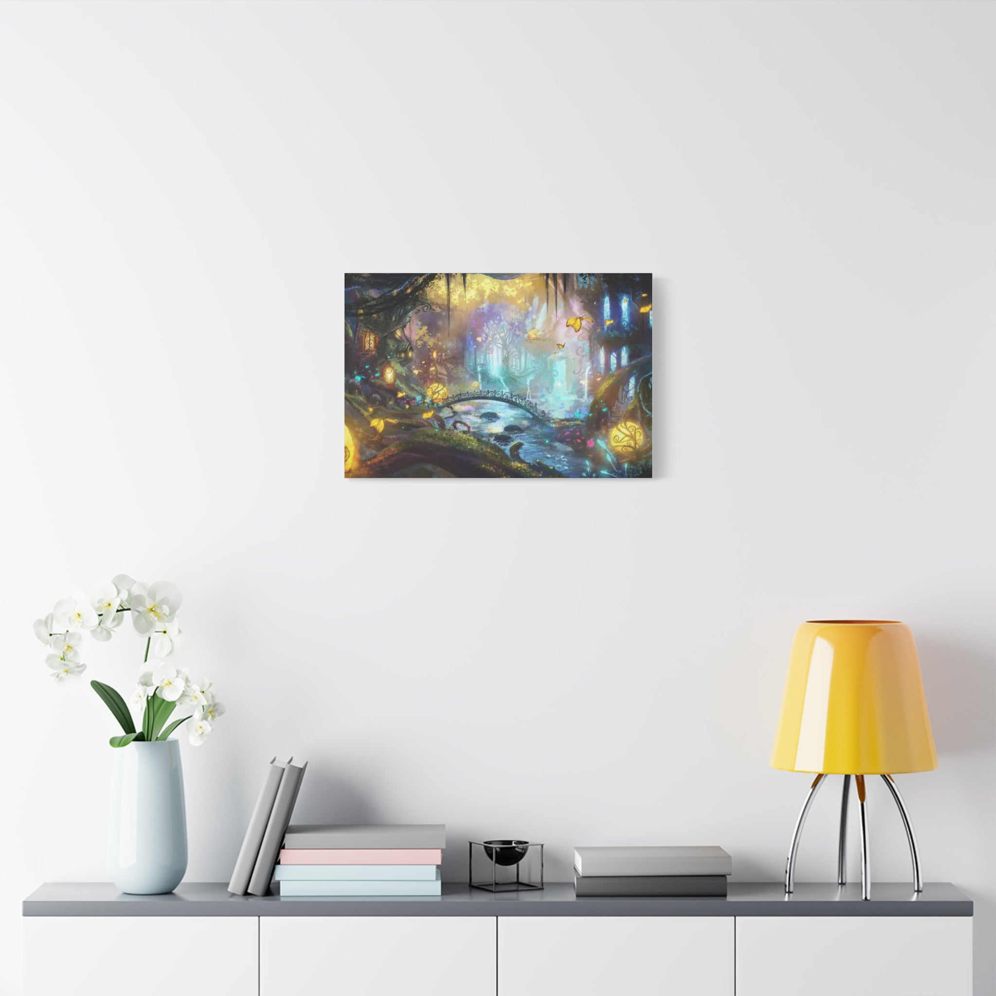 Enchanted Forest Nightscape Canvas – Matte Stretched Wall Art