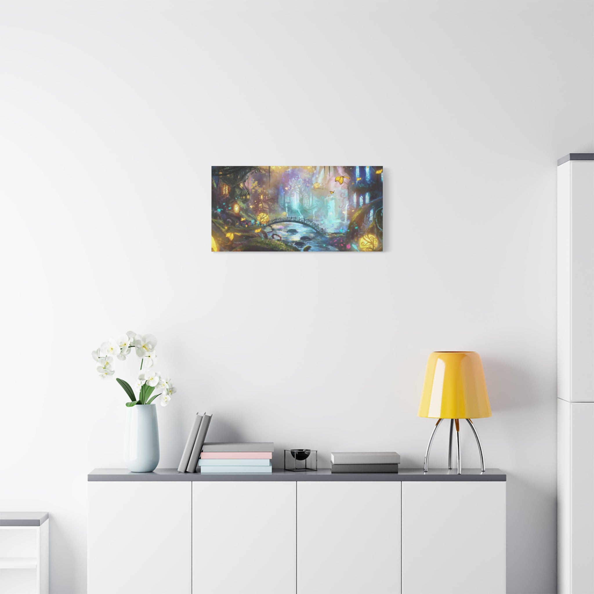 Enchanted Forest Nightscape Canvas – Matte Stretched Wall Art