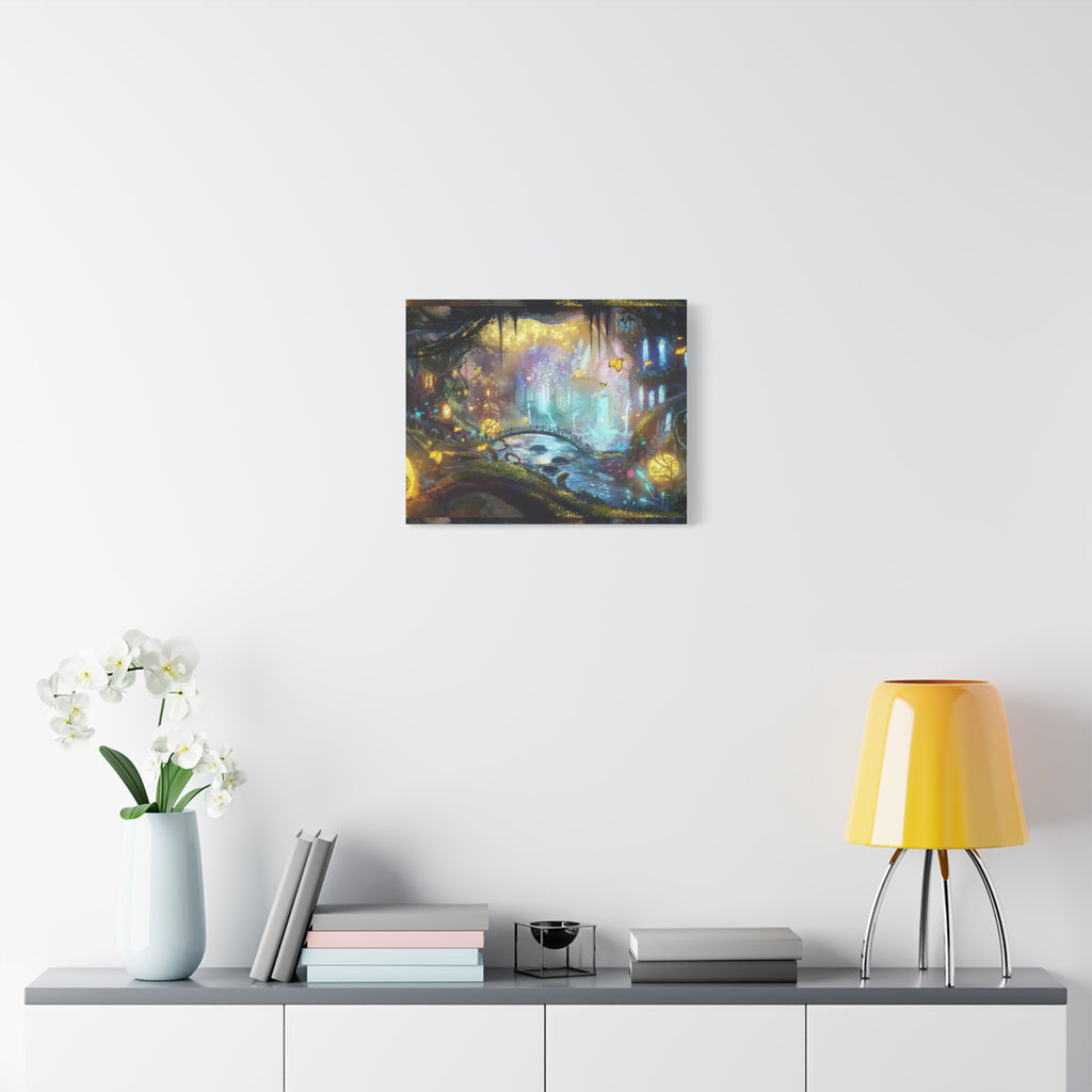 Enchanted Forest Nightscape Canvas – Matte Stretched Wall Art