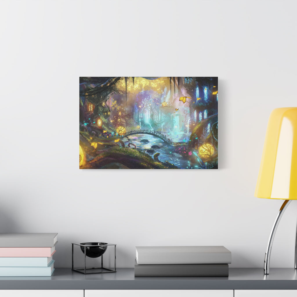 Enchanted Forest Nightscape Canvas – Matte Stretched Wall Art