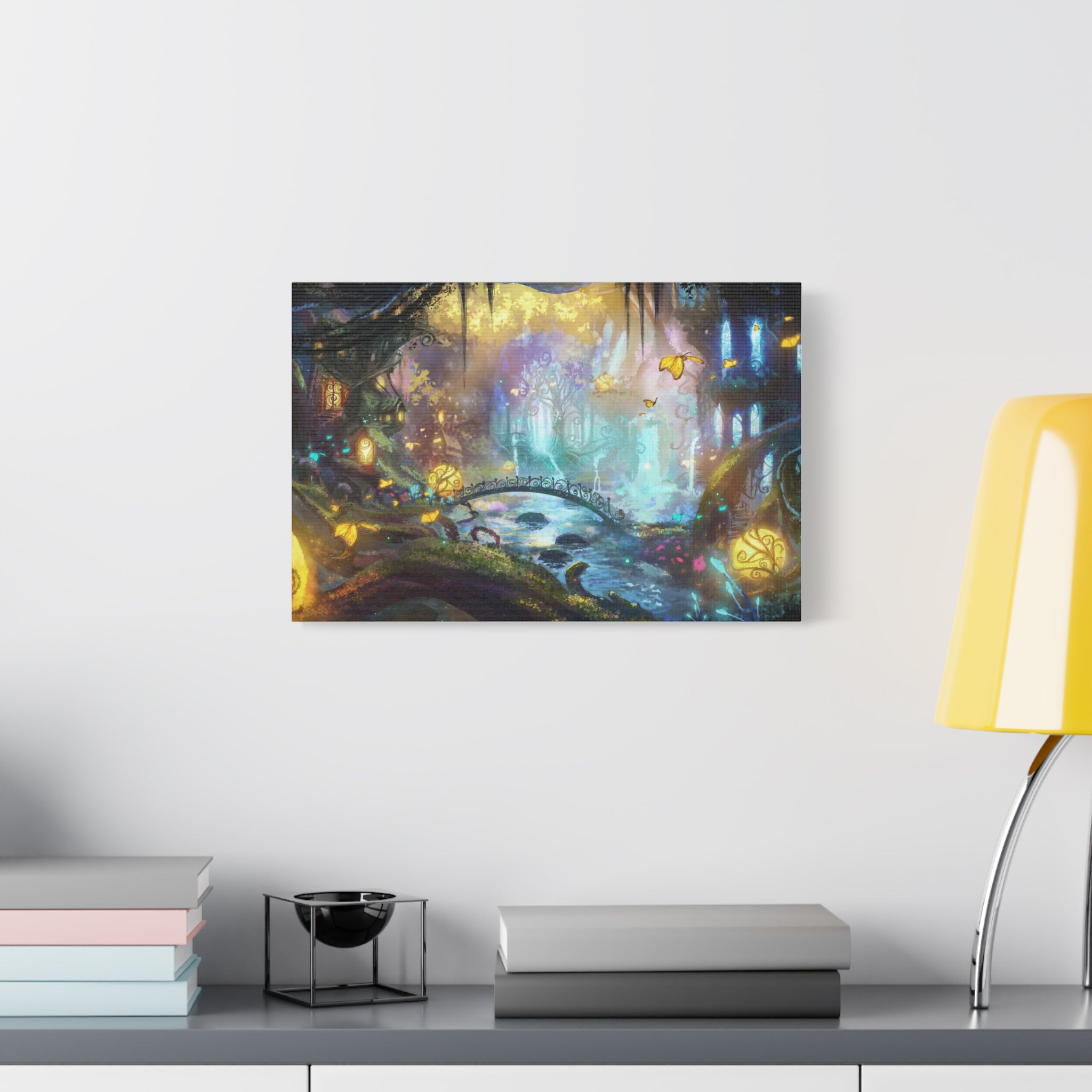 Enchanted Forest Nightscape Canvas – Matte Stretched Wall Art