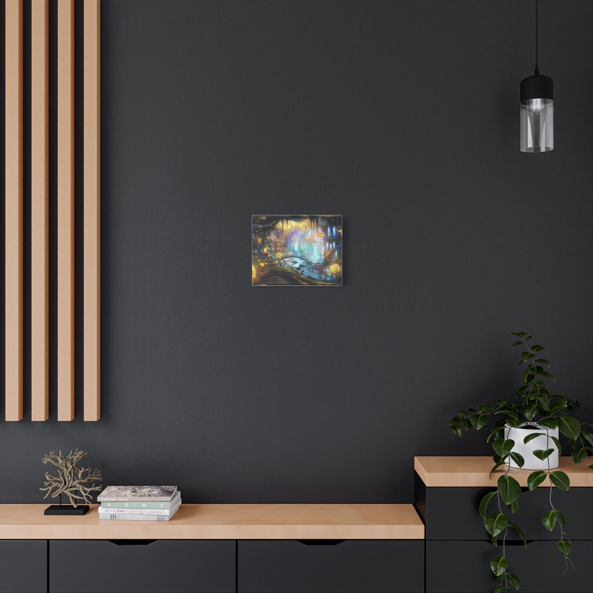 Enchanted Forest Nightscape Canvas – Matte Stretched Wall Art