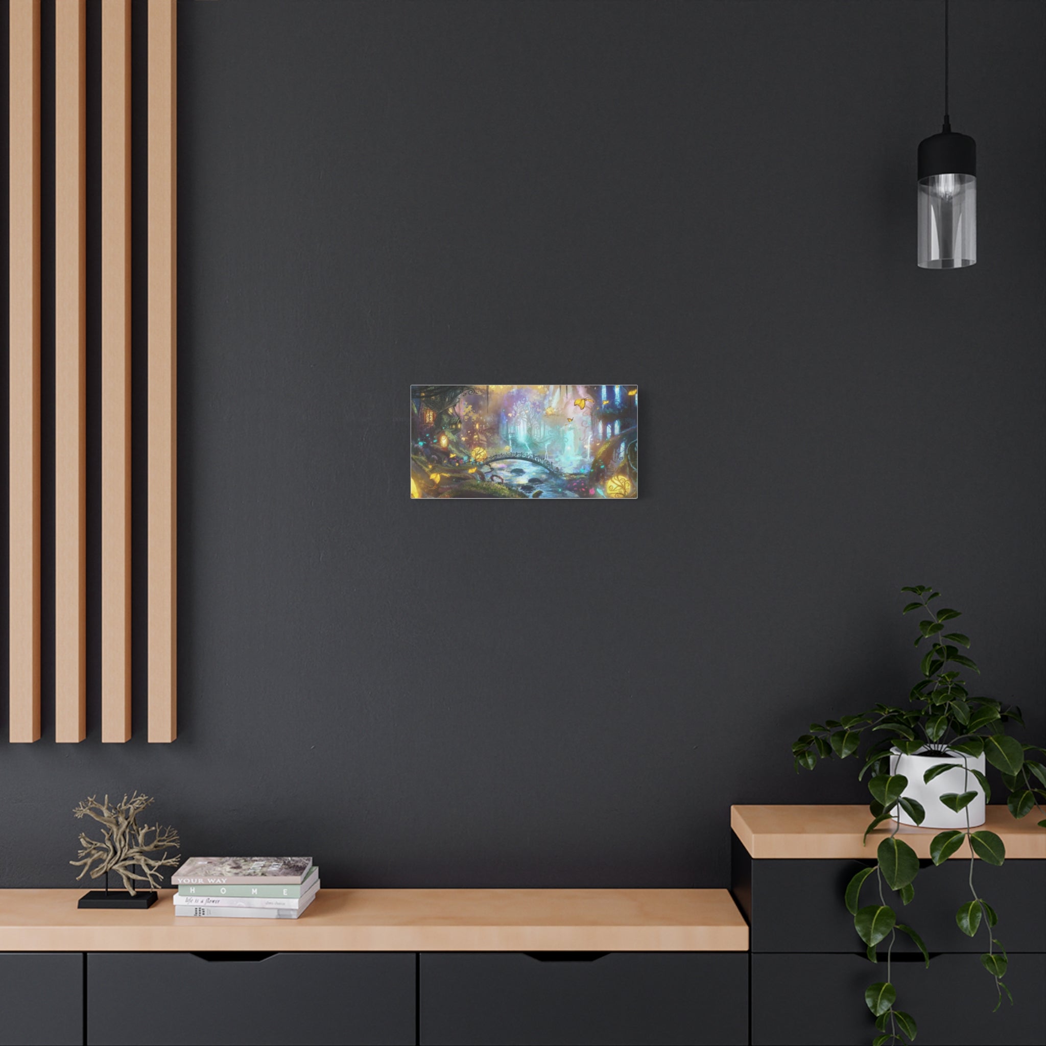 Enchanted Forest Nightscape Canvas – Matte Stretched Wall Art